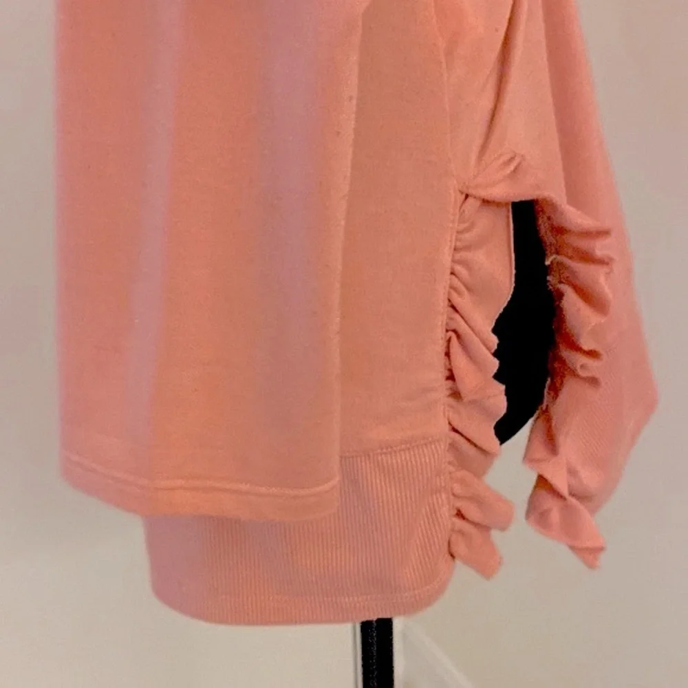 Cupio 3/4 Sleeve High Low Light Pink Top Size Medium - Picture 7 of 16